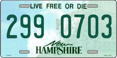 NH license plate 2990703