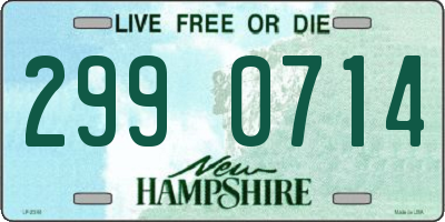 NH license plate 2990714