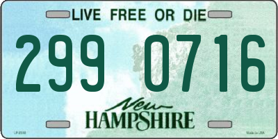 NH license plate 2990716