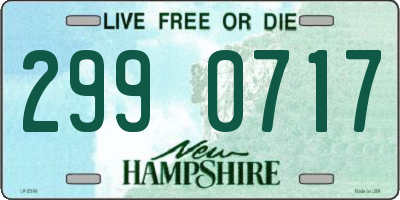 NH license plate 2990717