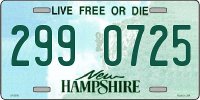 NH license plate 2990725