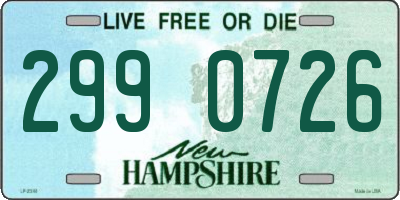 NH license plate 2990726