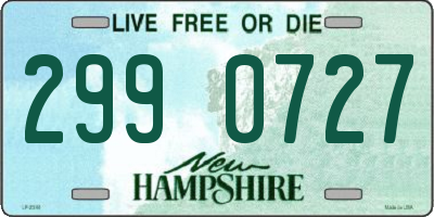 NH license plate 2990727