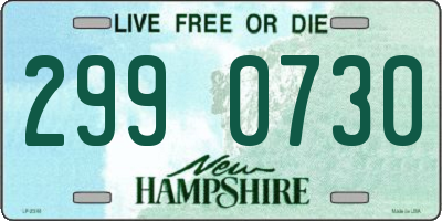 NH license plate 2990730