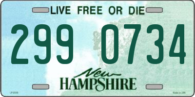 NH license plate 2990734