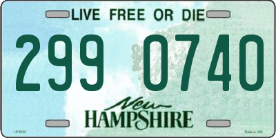 NH license plate 2990740