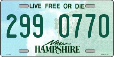 NH license plate 2990770