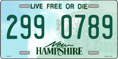 NH license plate 2990789