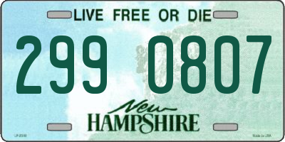 NH license plate 2990807