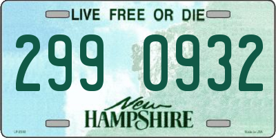 NH license plate 2990932