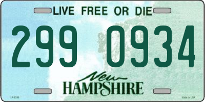 NH license plate 2990934