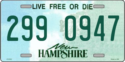NH license plate 2990947