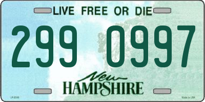 NH license plate 2990997