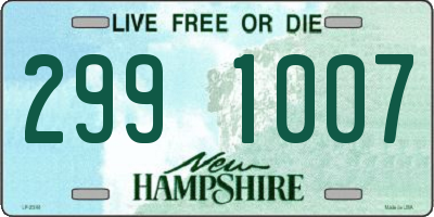 NH license plate 2991007