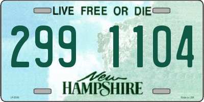 NH license plate 2991104