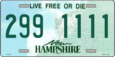 NH license plate 2991111