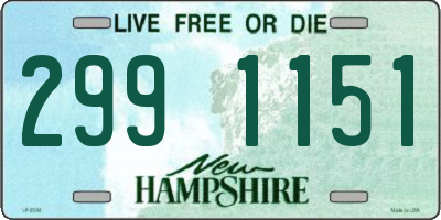NH license plate 2991151