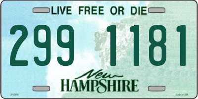 NH license plate 2991181