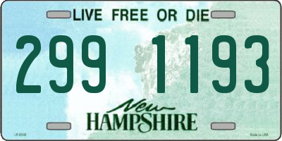 NH license plate 2991193