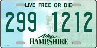 NH license plate 2991212