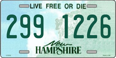 NH license plate 2991226