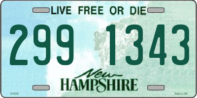 NH license plate 2991343