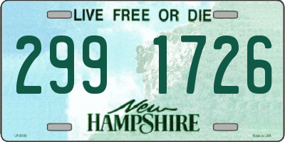 NH license plate 2991726