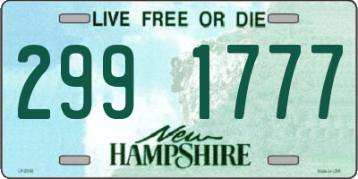 NH license plate 2991777