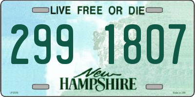 NH license plate 2991807