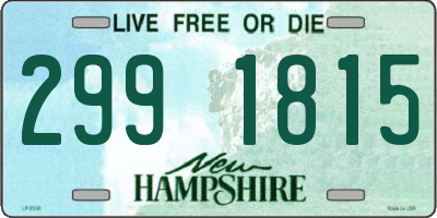 NH license plate 2991815