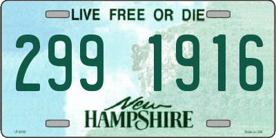 NH license plate 2991916