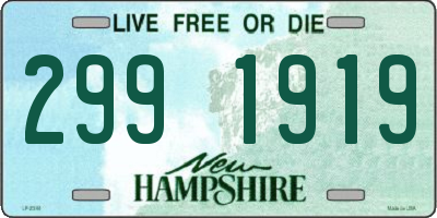 NH license plate 2991919