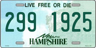 NH license plate 2991925