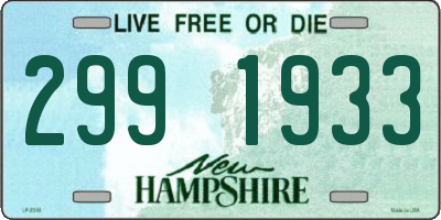 NH license plate 2991933