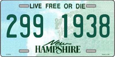 NH license plate 2991938