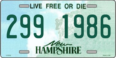 NH license plate 2991986