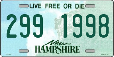 NH license plate 2991998