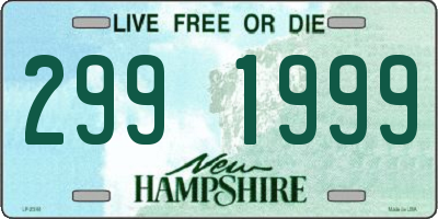 NH license plate 2991999