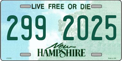 NH license plate 2992025