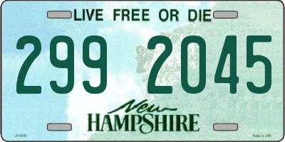 NH license plate 2992045