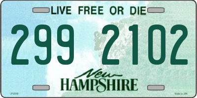 NH license plate 2992102