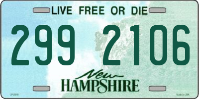 NH license plate 2992106