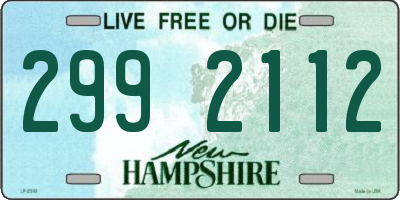 NH license plate 2992112