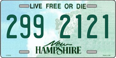 NH license plate 2992121