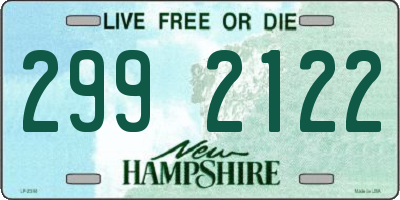 NH license plate 2992122