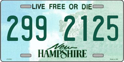 NH license plate 2992125