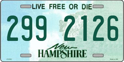 NH license plate 2992126