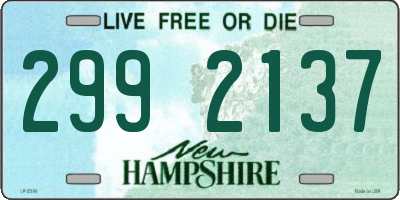 NH license plate 2992137