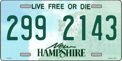 NH license plate 2992143