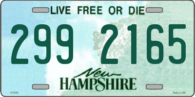 NH license plate 2992165